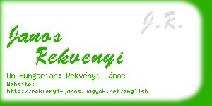 janos rekvenyi business card