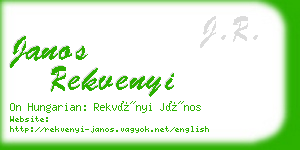 janos rekvenyi business card